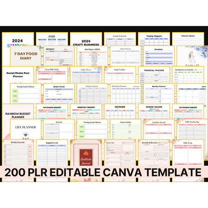 PLR 12000+ Pages Canva Planner Templates