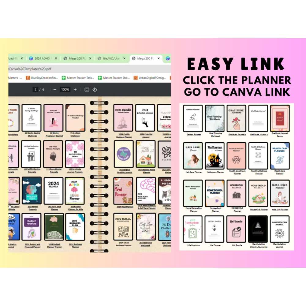 PLR 12000+ Pages Canva Planner Templates